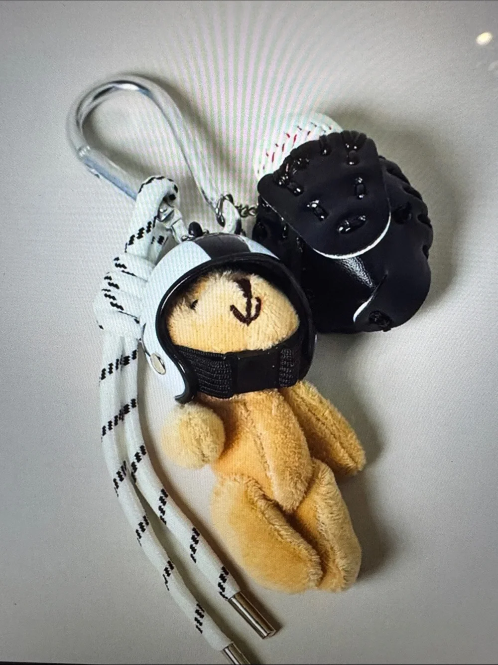 Urban Outfitters Baseball Bear Keychain